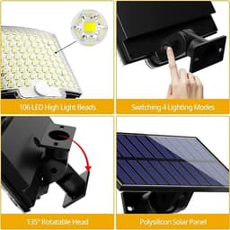 image-Garden Lamp 106led Solar Wall Lamp