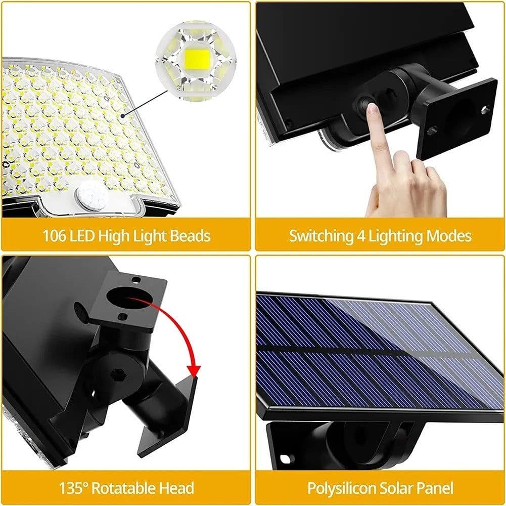 image-Garden Lamp 106led Solar Wall Lamp