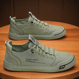 image-Men's Canvas Shoes Breathable Sneakers Sports Leisure Cloth Shoes
