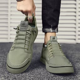 image-Men's Canvas Shoes Breathable Sneakers Sports Leisure Cloth Shoes