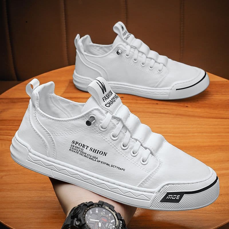 image-Men's Canvas Shoes Breathable Sneakers Sports Leisure Cloth Shoes