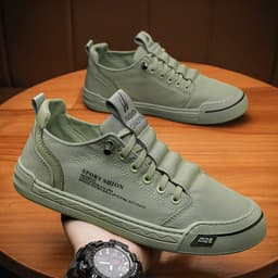 image-Men's Canvas Shoes Breathable Sneakers Sports Leisure Cloth Shoes