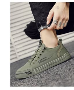 image-Men's Canvas Shoes Breathable Sneakers Sports Leisure Cloth Shoes