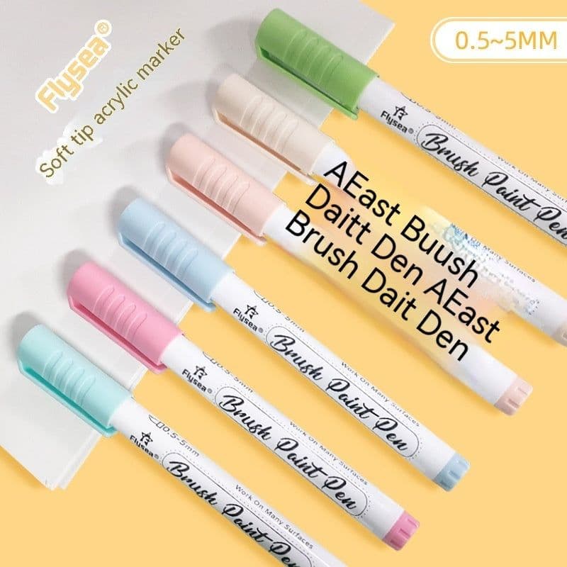 image-Soft Head Gouache Pen Hand Account Painted Graffiti Greeting Card Marker Pen
