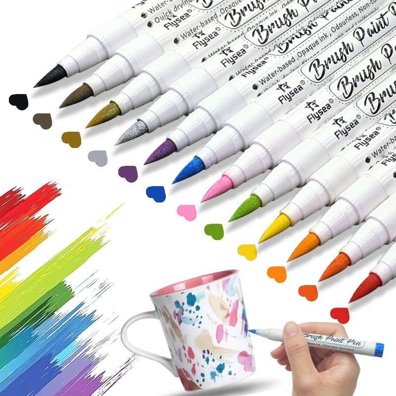 image-Soft Head Gouache Pen Hand Account Painted Graffiti Greeting Card Marker Pen