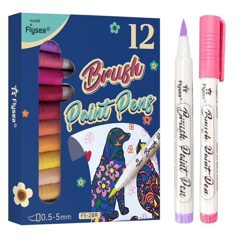 image-Soft Head Gouache Pen Hand Account Painted Graffiti Greeting Card Marker Pen