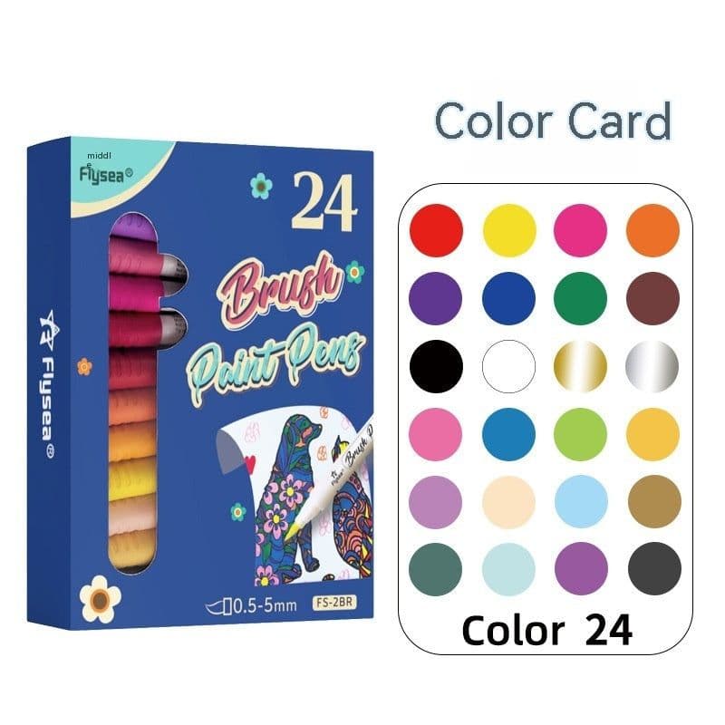 image-Soft Head Gouache Pen Hand Account Painted Graffiti Greeting Card Marker Pen