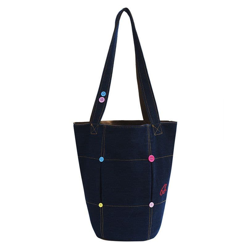 image-Women's Casual Fashion Large Capacity Denim Shoulder Bag