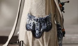 image-Retro Style Artistic Crafts Woven Pouch Leisure And Convenient Dual-use Canvas Chest Bag Multi-zipper