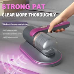 image-Electric UV Mite Remover Household Bed Mattress Sofa Pillows Mite Removal Instrument Waterproof Mini Vacuum Cleaner Lint Remover