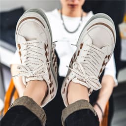 image-Flat Casual Non-slip Men's Cavas Shoes