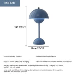 image-Mushroom Table Lamp Desk Lamp Touch Portable Lamp LED Rechargeable Night Light For Room Bedroom Home Decoration Gifts Table Lamp