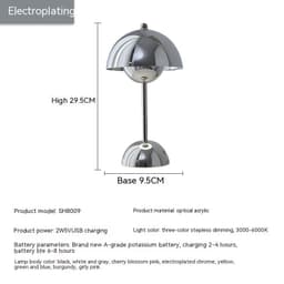 image-Mushroom Table Lamp Desk Lamp Touch Portable Lamp LED Rechargeable Night Light For Room Bedroom Home Decoration Gifts Table Lamp