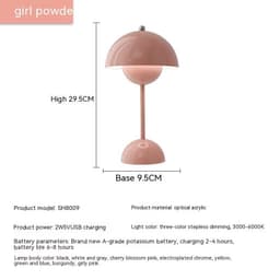 image-Mushroom Table Lamp Desk Lamp Touch Portable Lamp LED Rechargeable Night Light For Room Bedroom Home Decoration Gifts Table Lamp