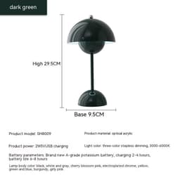 image-Mushroom Table Lamp Desk Lamp Touch Portable Lamp LED Rechargeable Night Light For Room Bedroom Home Decoration Gifts Table Lamp