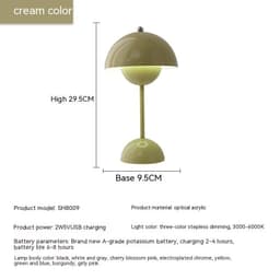 image-Mushroom Table Lamp Desk Lamp Touch Portable Lamp LED Rechargeable Night Light For Room Bedroom Home Decoration Gifts Table Lamp