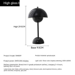 image-Mushroom Table Lamp Desk Lamp Touch Portable Lamp LED Rechargeable Night Light For Room Bedroom Home Decoration Gifts Table Lamp