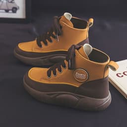 image-Vintage Martin Boots Women's Leather Ugly And Cute Big Toe Fashionable Mid-top Breathable Casual Shoes
