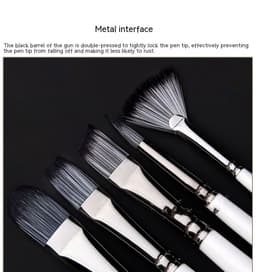 image-Full Set Nylon Hair Brush Watercolor Acrylic Painting Brush 12 PCs Suit Art Supplies