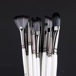 image-Full Set Nylon Hair Brush Watercolor Acrylic Painting Brush 12 PCs Suit Art Supplies