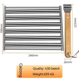 image-Hot Dog Rack Removable Stainless Steel Roasted Sausage Doll Rack Rolling Barbecue