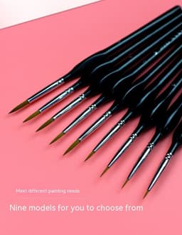 image-Watercolor Acrylic Digital Oil Painting Triangle Black Pole Hook Pen Set