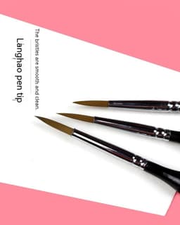 image-Watercolor Acrylic Digital Oil Painting Triangle Black Pole Hook Pen Set