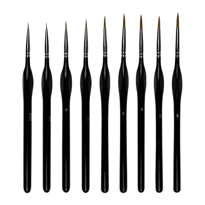 image-Watercolor Acrylic Digital Oil Painting Triangle Black Pole Hook Pen Set