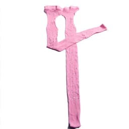 image-Rhinestone Quartz Four Sides Carved Empty Fishnet Stockings Crotch Free