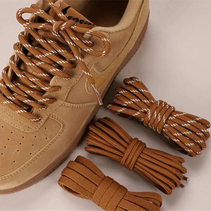 image-Wheat-colored Shoelace Flat Round Martin Boots Unisex Shoes Rope