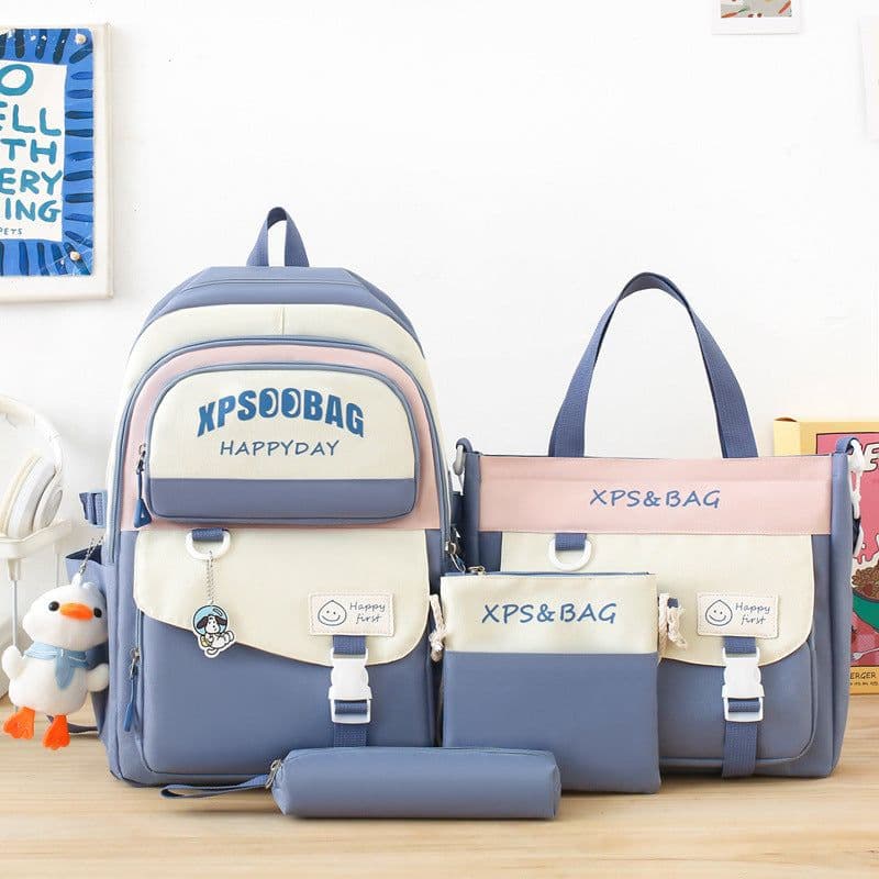 image-Four-piece Ins Schoolbag For Junior And Senior High Schools