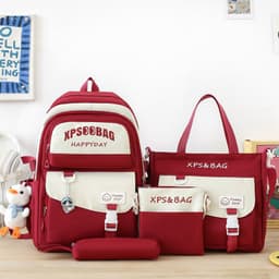 image-Four-piece Ins Schoolbag For Junior And Senior High Schools