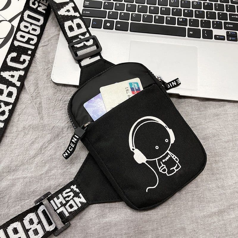 image-Women's Canvas Ins Fashion Sports Chest Bag
