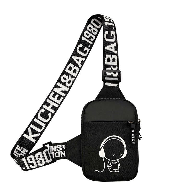 image-Women's Canvas Ins Fashion Sports Chest Bag