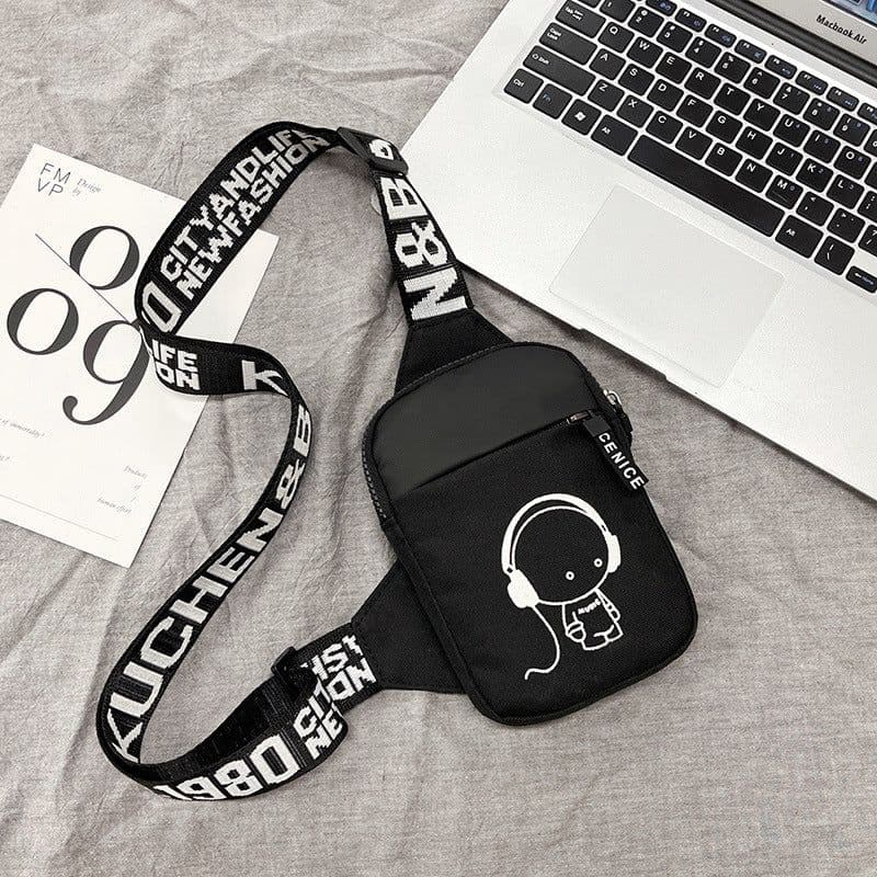 image-Women's Canvas Ins Fashion Sports Chest Bag