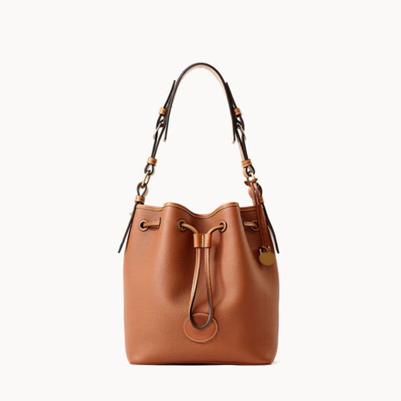 image-Vintage Pebble Lychee Particle Shoulder Handbag