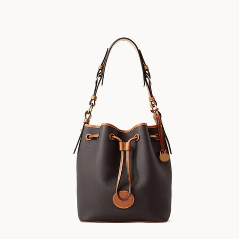image-Vintage Pebble Lychee Particle Shoulder Handbag