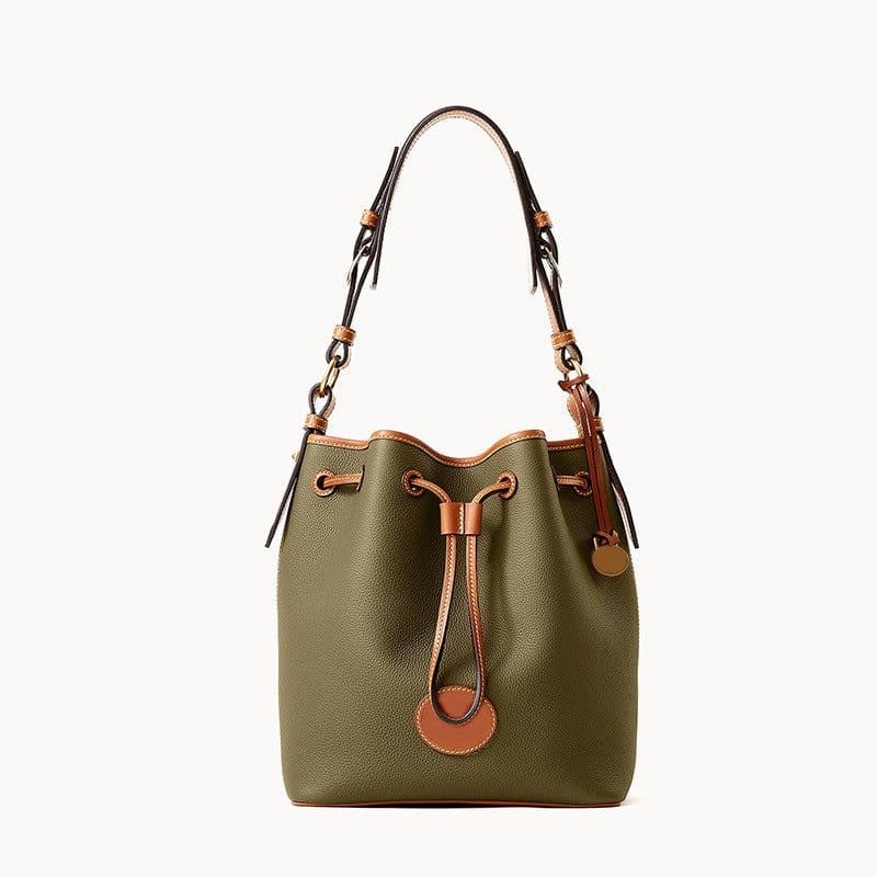 image-Vintage Pebble Lychee Particle Shoulder Handbag