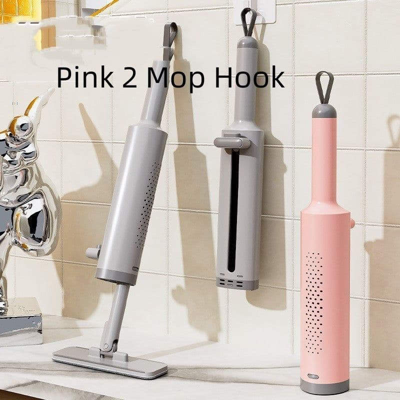 image-Rotatable Self-Squeeze Mini Mop With Crevice Brush Hand Wash-Free Flat Squeeze Mop With 2 Reusable Microfiber Pads, Microfiber Mop For Wet Dry Use Self Wringing Flat Mop For Floor Cleaning