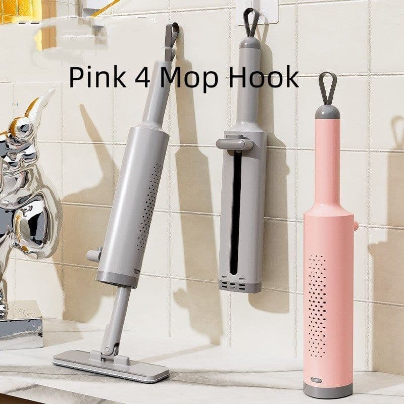 image-Rotatable Self-Squeeze Mini Mop With Crevice Brush Hand Wash-Free Flat Squeeze Mop With 2 Reusable Microfiber Pads, Microfiber Mop For Wet Dry Use Self Wringing Flat Mop For Floor Cleaning