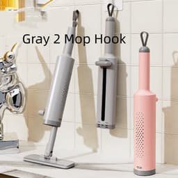 image-Rotatable Self-Squeeze Mini Mop With Crevice Brush Hand Wash-Free Flat Squeeze Mop With 2 Reusable Microfiber Pads, Microfiber Mop For Wet Dry Use Self Wringing Flat Mop For Floor Cleaning