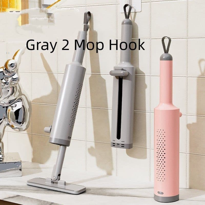 image-Rotatable Self-Squeeze Mini Mop With Crevice Brush Hand Wash-Free Flat Squeeze Mop With 2 Reusable Microfiber Pads, Microfiber Mop For Wet Dry Use Self Wringing Flat Mop For Floor Cleaning