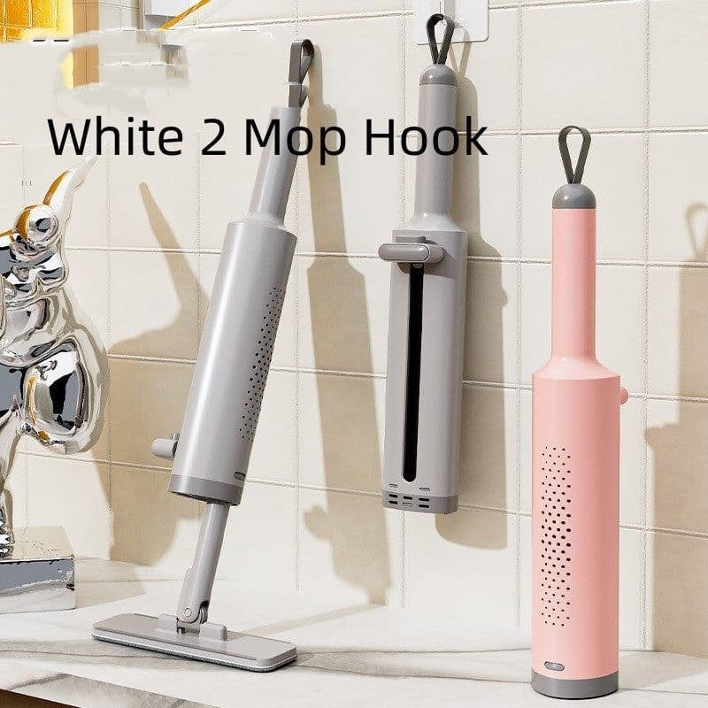 image-Rotatable Self-Squeeze Mini Mop With Crevice Brush Hand Wash-Free Flat Squeeze Mop With 2 Reusable Microfiber Pads, Microfiber Mop For Wet Dry Use Self Wringing Flat Mop For Floor Cleaning