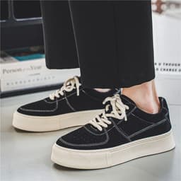 image-Harajuku Style For Students Sports Casual Lace-up Suede Shoes