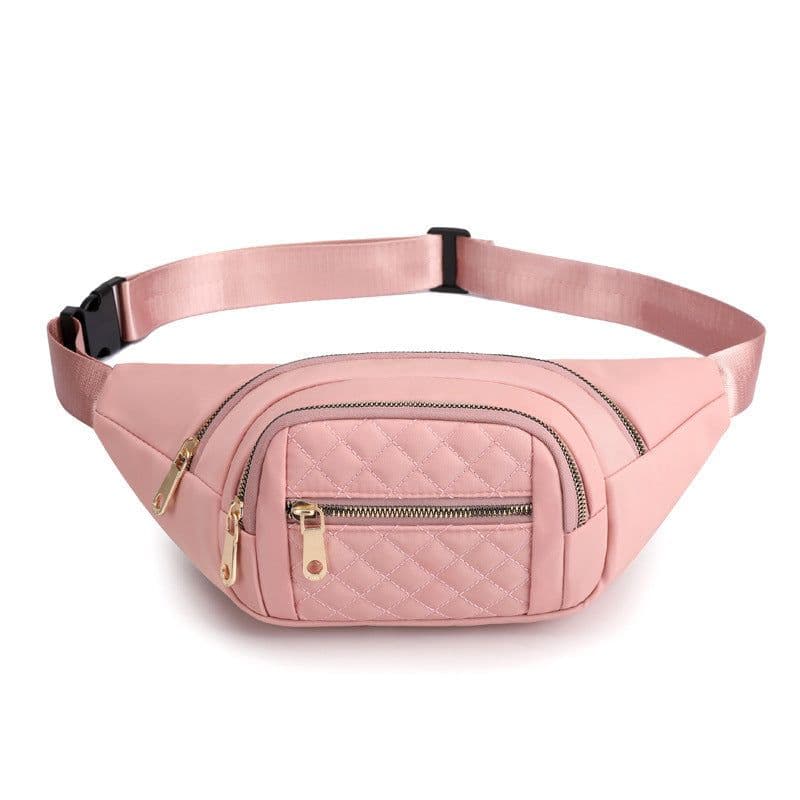 image-Women's Solid Color Nylon Crossbody Bag Shoulder Multifunctional Waist Bag