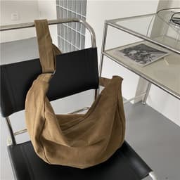 image-Retro Hong Kong Style Crossbody Tote Bag Large Capacity