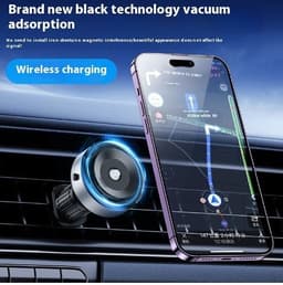 image-Intelligent Mobile Phone Holder Double-Sided Car Mount Magnetic Universal Adsorption Bracket Vacuum Adsorption Stable For Phone