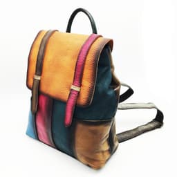 image-Casual First Layer Cowhide Retro Hand-rub Color Women's Bag