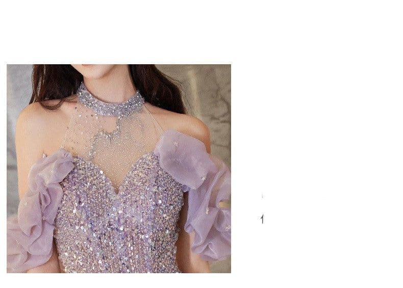 image-Evening Gown Women's Halter French Style