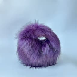 image-Artificial Raccoon Fur Ball Bag Plush Unique Punk Style Y2g